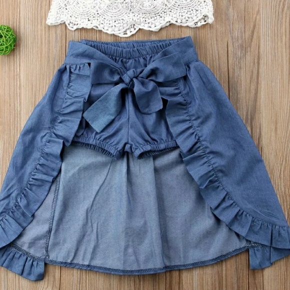 Boutique 2 Piece Set Lace Denim Fashion Set - Picture 5 of 7